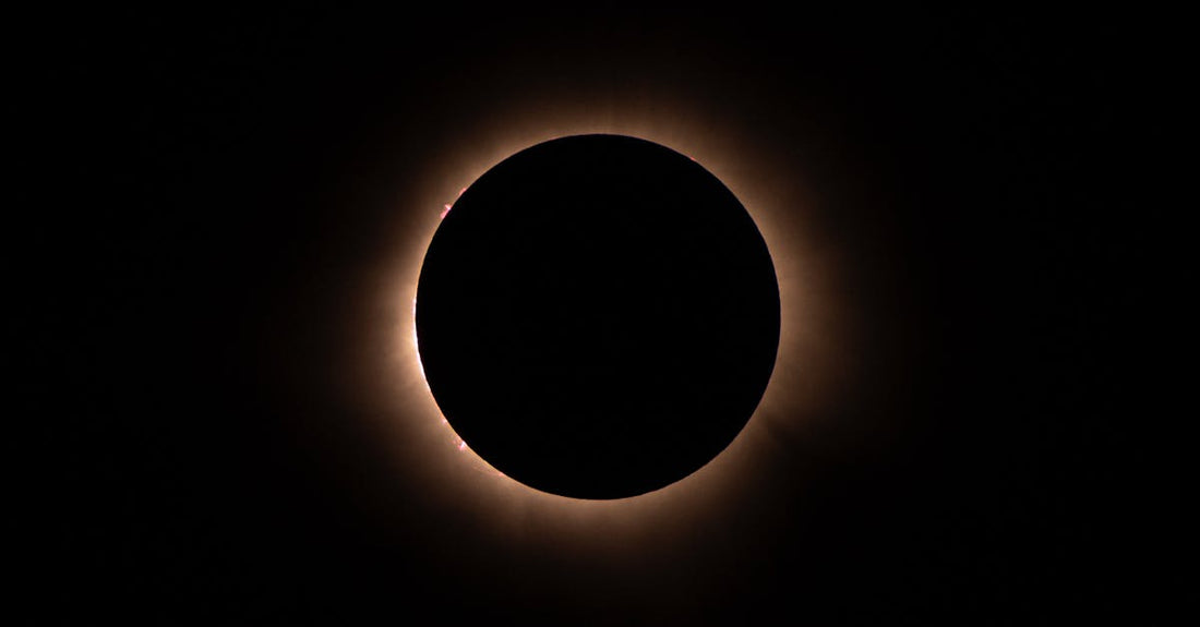 Stunning image of a total solar eclipse with glowing corona.